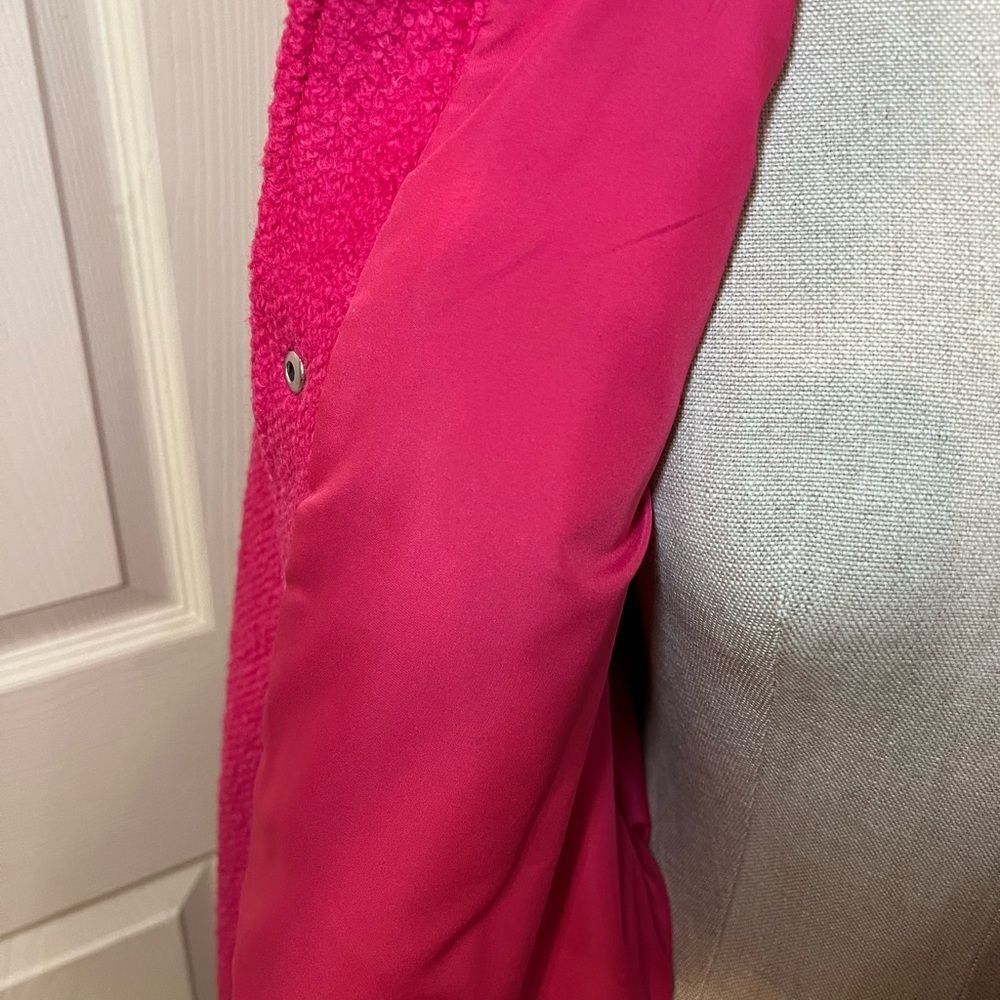 H&M Fuchsia Pink Wool blend Shirt Jacket Size M Like New Condition - Picture 5 of 11